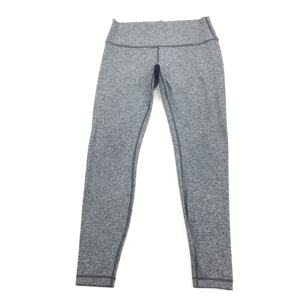 Lululemon Wunder Under High Rise Athletic Leggings Size 12 Womens Solid Gray - Picture 1 of 7